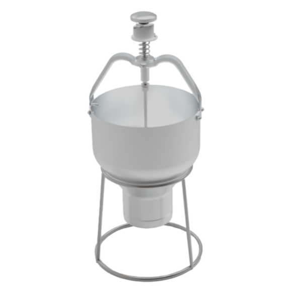 Alt Tag: Commercial Batter Dispensers stainless steel funnel dispenser with stand for precise pancake, waffle, crepe batter pouring