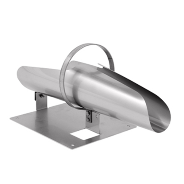 Alt Tag: Meat Stuffing Horns stainless steel sausage stuffing tube funnel attachment with mounting base for meat grinder or sausage stuffer