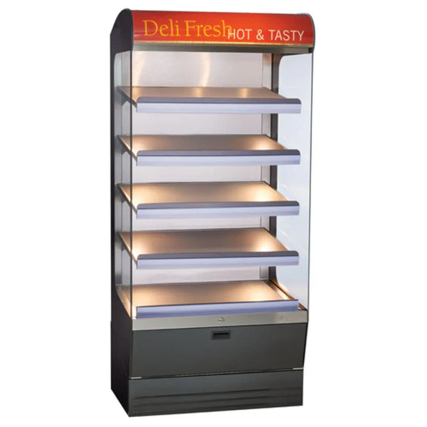 floor model hot food display cases With Glass Front And Multi-Tier Shelves For Commercial Hot Food Merchandising