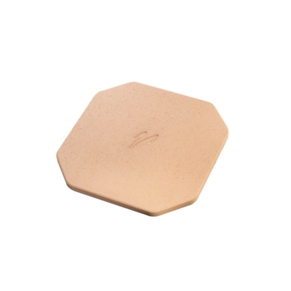 Alt Tag: Pizza Stones hexagonal baking stone for crispy crusts, brick-oven heat distribution, beige ceramic pizza stone