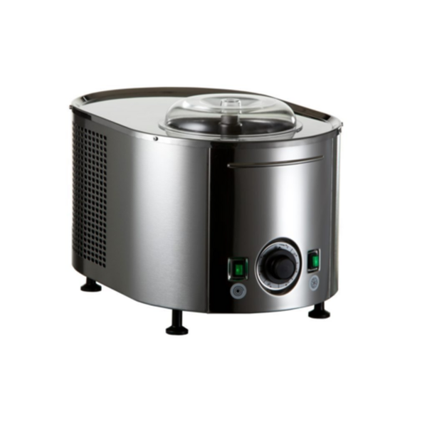 Commercial Ice Cream Machines countertop stainless steel gelato maker with clear lid and dial controls