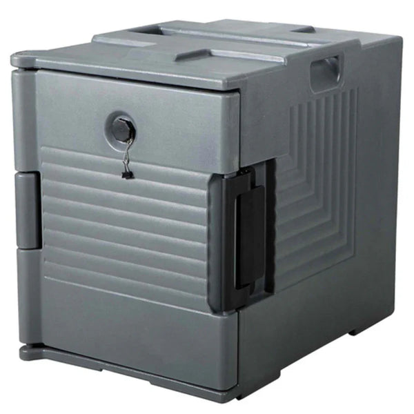 Commercial Food Transport Carriers Insulated Red Delivery Bag With Clear Label Window And Front Pockets