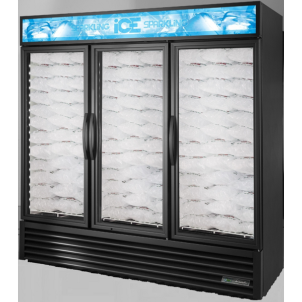 True GDIM-72NT-HC~TSL01 78-Inch Three Glass Door Ice Merchandiser