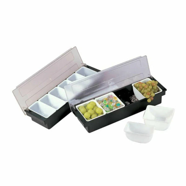 Commercial Condiment Holders Stainless Steel Multi-Ring Countertop Organizer For Restaurant Service Lines