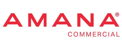 Logo Amana Commercial en rouge sur fond blanc