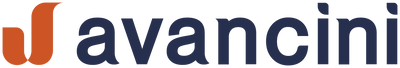 Logo of Avancini with orange and blue colors