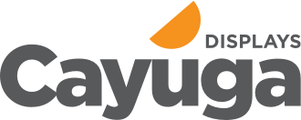 Cayuga Displays logo with 'Displays' text above the brand name.
