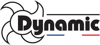 Logo with the word 'Dynamic' and a stylized design element on a white background