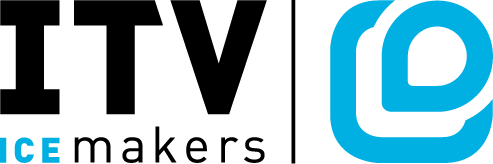 Logo of ITV and Ice Makers on a white background