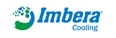 Imbera Cooling logo with blue and green colors on a white background