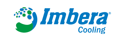 Imbera Cooling logo with blue and green colors on a white background