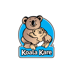 Logo of Koala Kare with a koala holding a baby koala inside a blue circle on a white background.