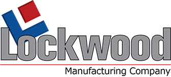 Lockwood Manufacturing Company logo with red and blue design elements.
