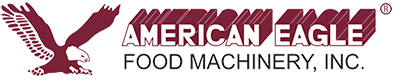 Logo of American Eagle Food Machinery, Inc. with an eagle emblem.