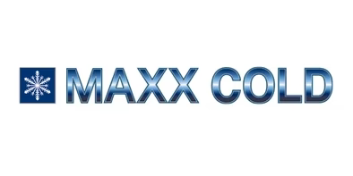 Maxx Cold logo with blue and white color scheme on a white background