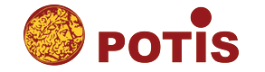 Logo of POTIS with a red circle and yellow text on a white background