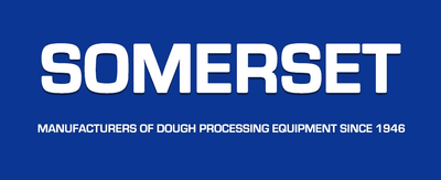 Somerset logo with white text on a blue background