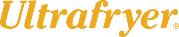 Ultrafryer logo in yellow on a white background