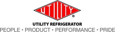 Utility Refrigerator logo with red and black design
