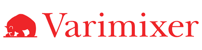 Varimixer logo with a red bear icon and text on a white background