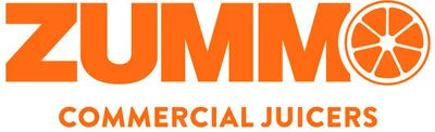 Logo de Zummo Commercial Juicers avec une orange sur fond blanc