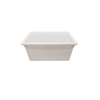 53 QT Food Storage Container in White Polypropylene for Commercial Kitchen Use