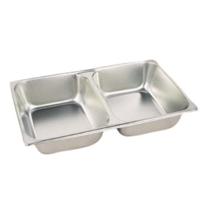 DIV-200F4 2-Compartment Full Size Oblong Chafer Food Pan 4" Deep