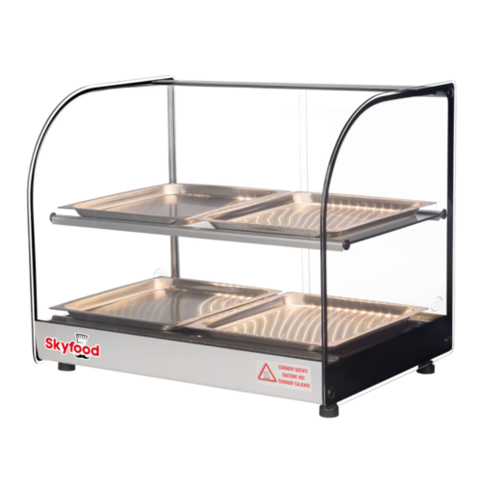 Skyfood FWDC2-22-4P 22.5"W Heated Countertop Deli Display Case