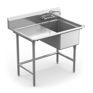 Winholt WS1T2424LD24 50.5" x 29.5" One Compartment Commercial Sink