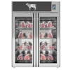 Stagionello 48043 Dry Aging Cabinet For Meat And Fish Displaying Premium Cuts Of Meat Ready For Aging