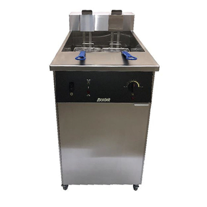 Resfab MB-85B 85 lb. Electric Floor Model Full Pot Fryer
