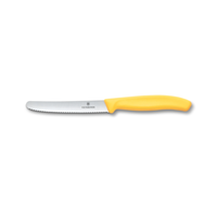 Victorinox 6.7838.C1 4-1/2" Yellow Serrated Round Blade Utility Knife
