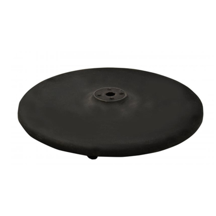 Alt Tag: OMCAN 43156 18-Inch Round Commercial Restaurant Modular Table Base black round base plate for modular cafe bistro bar tables