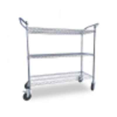 OMCAN 49141 1800 lbs Capacity Chrome Plated Wire Shelving Cart