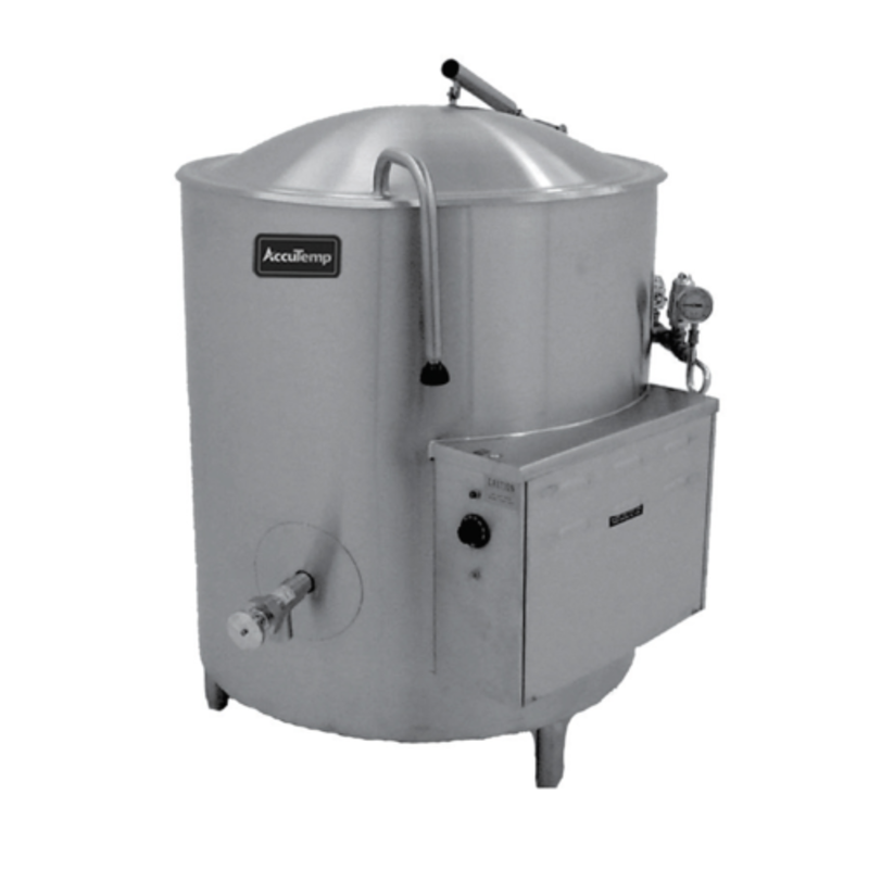 AccuTemp ALLEC-60 Electric Stationary Kettle Designed For High-Volume Kitchens, Featuring A Stainless Steel Construction.