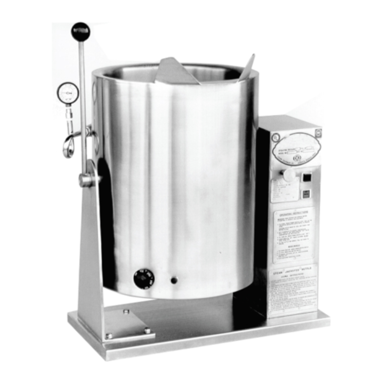 AccuTemp ALTEH-10 Edge Series 10 Gallon Countertop Electric Tilting Kettle, commercial electric tilting kettle for efficient cooking.