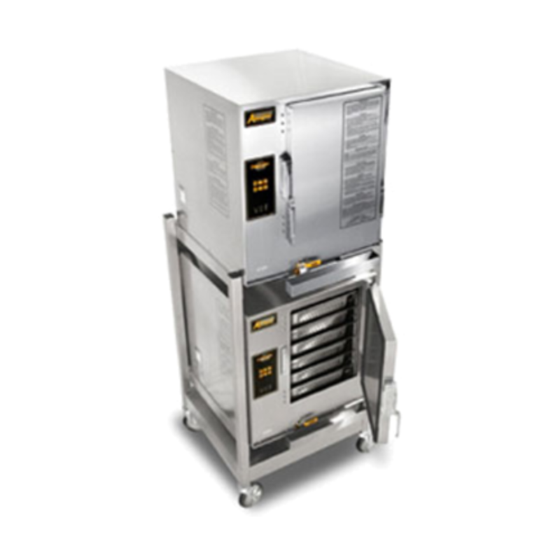 AccuTemp E62083D100 DBL 12-Pan Electric Boilerless Convection Steamer For Efficient Batch Cooking