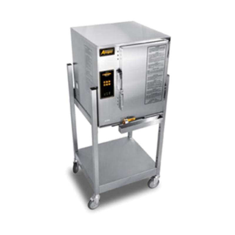 AccuTemp E62083E150 SGL 6-Pan Electric Convection Steamer On A Mobile Cart With Digital Controls