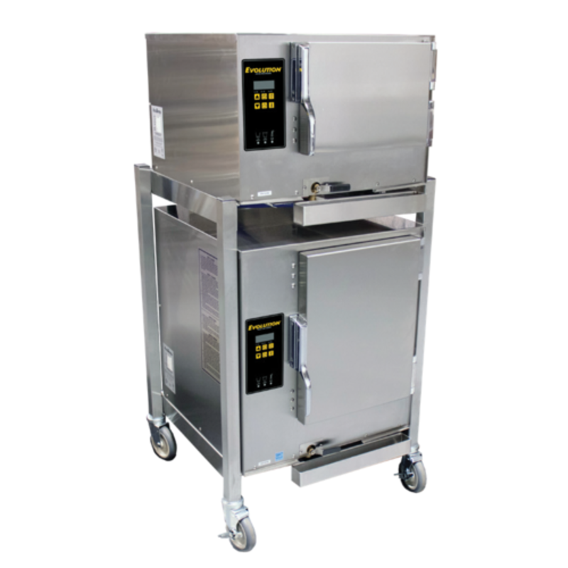 AccuTemp E3/E64803E140 DBL 9-Pan Electric Boilerless Convection Steamer On A Mobile Cart