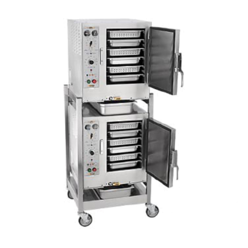 AccuTemp S62081D060 Steam'N'Hold Double Stack Convection Steamer With 12 Pan Capacity
