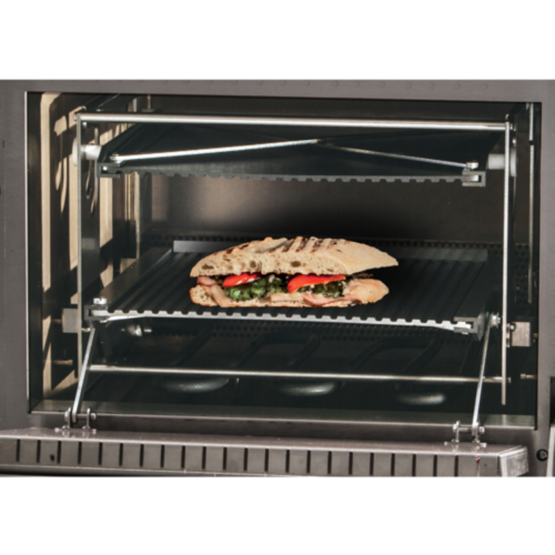 Panini Press Accessory For XpressChef XC 4i Showing Toasted Sandwich In Oven