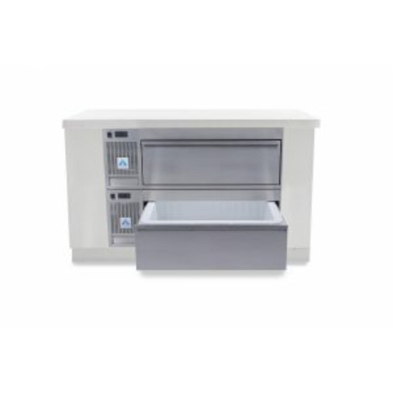 Adande VCS2 Double Drawer Refrigerated Freezer Cassette Base With Two Drawers For Kitchen Efficiency