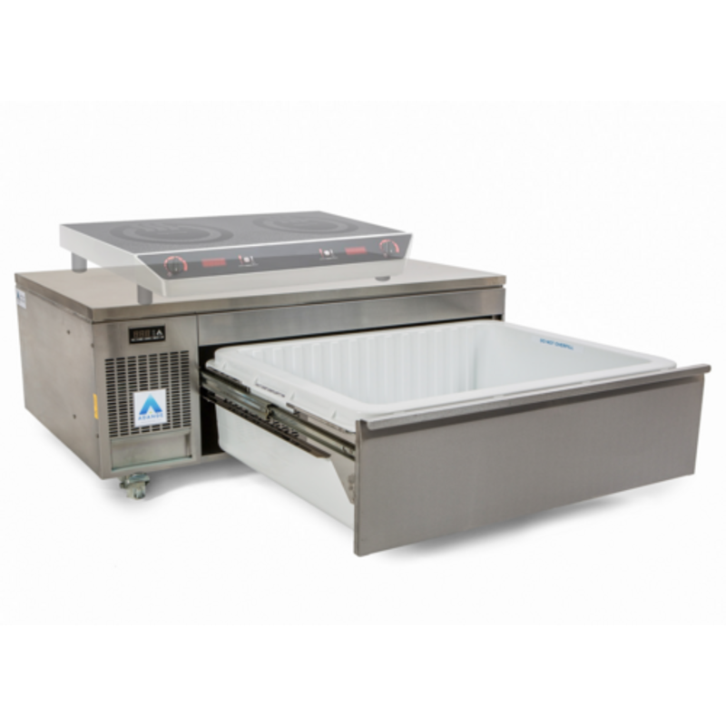 Adande VLS1 Refrigerated Chef Base Stand With Open Drawer And Worktop Equipment For Commercial Kitchens