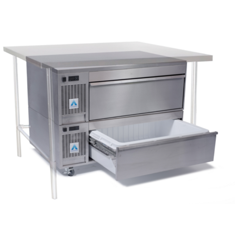 Adande VSS2 43.3" W Undercounter Refrigerated Freezer Base With Open Drawer For Easy Access