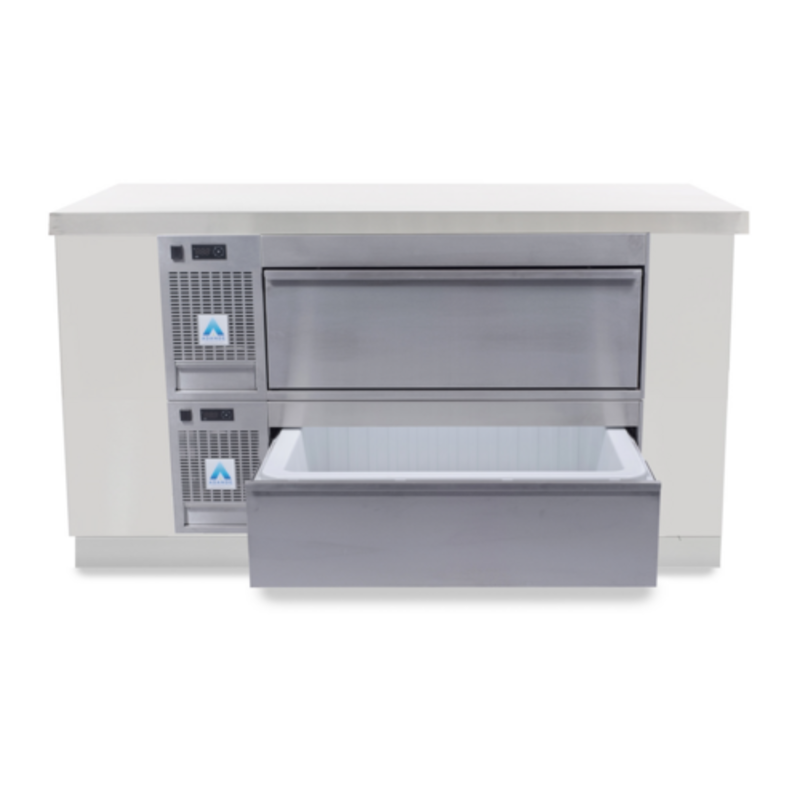 Adande VSS2 Refrigerated Freezer Base Equipment Stand With Dual Drawers For Efficient Food Storage