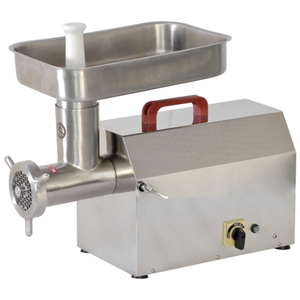 Adcraft 1A-CG422 commercial electric meat grinder stainless steel countertop unit with hopper and feed tube