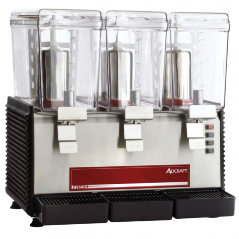 Adcraft ADC3BRDD 23.58" Wide 9 Gallon Refrigerated Beverage Dispenser For Cold Drink Service