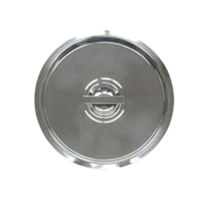 Alt Tag: Adcraft BMP-8C 8 qt stainless steel bain marie cover solid stainless steel recessed lid for 8-quart inset