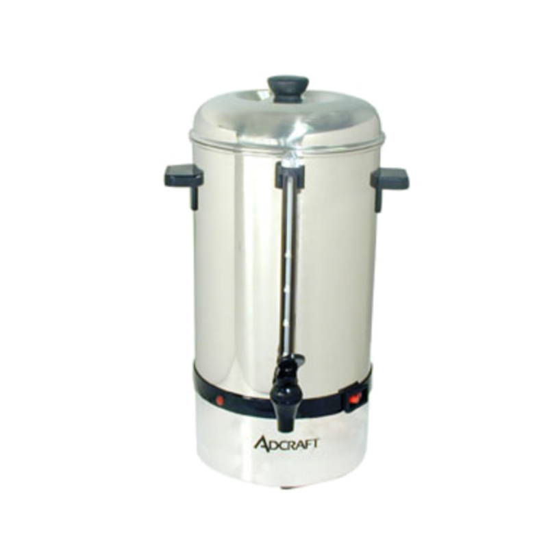 Adcraft CP-100 100 Cup Electric Coffee Percolator With Stainless Steel Exterior For High-Volume Coffee Service