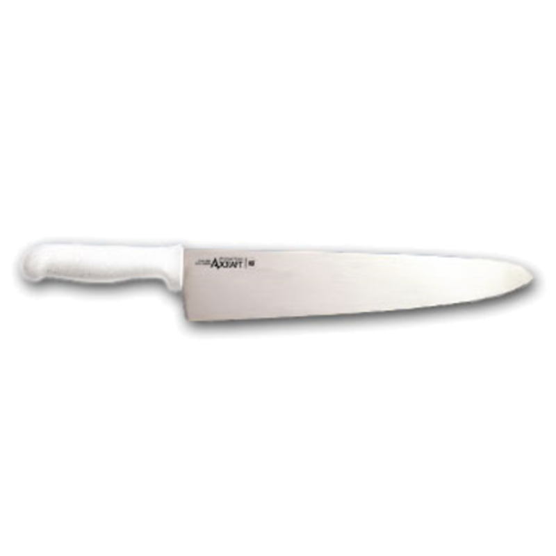 Adcraft 12 Inch Chef's Knife For Commercial Kitchens With White Handle And Wide Blade Profile